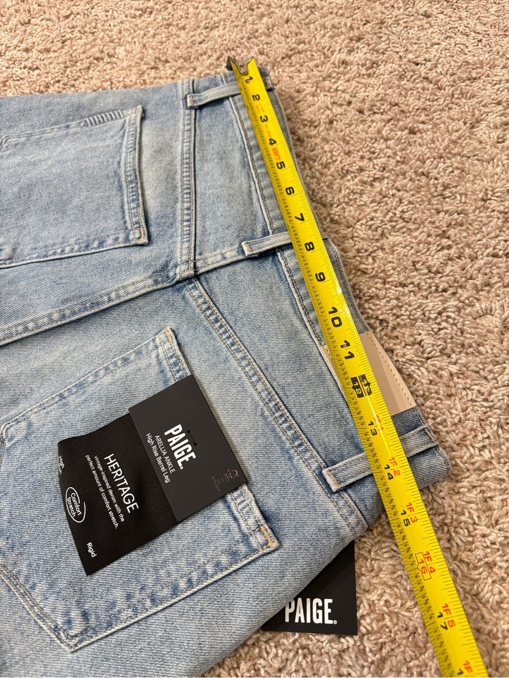 NWT Paige ARELLIA ANKLE High Rise Barrel  Leg  Women's Jeans Size 28 - Picture 16 of 16